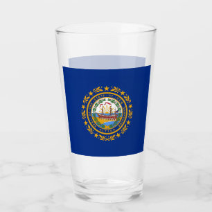 New Hampshire Flag Glass