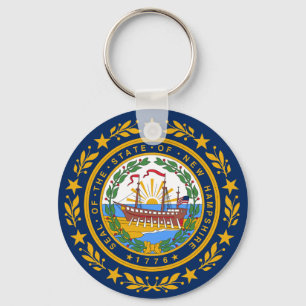 New Hampshire flag Keychain