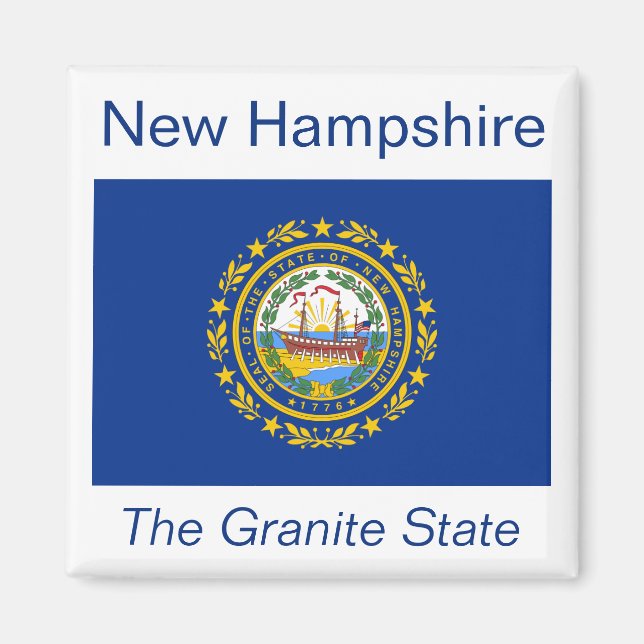 New Hampshire Flag Magnet (Front)