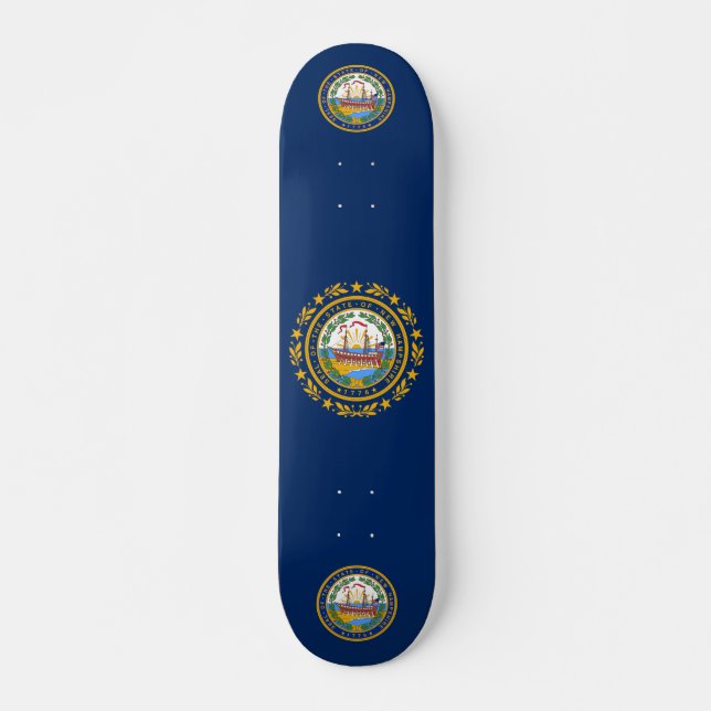 New Hampshire flag Skateboard (Front)