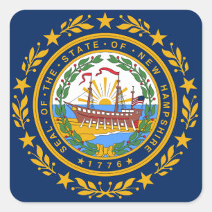 New Hampshire flag Square Sticker