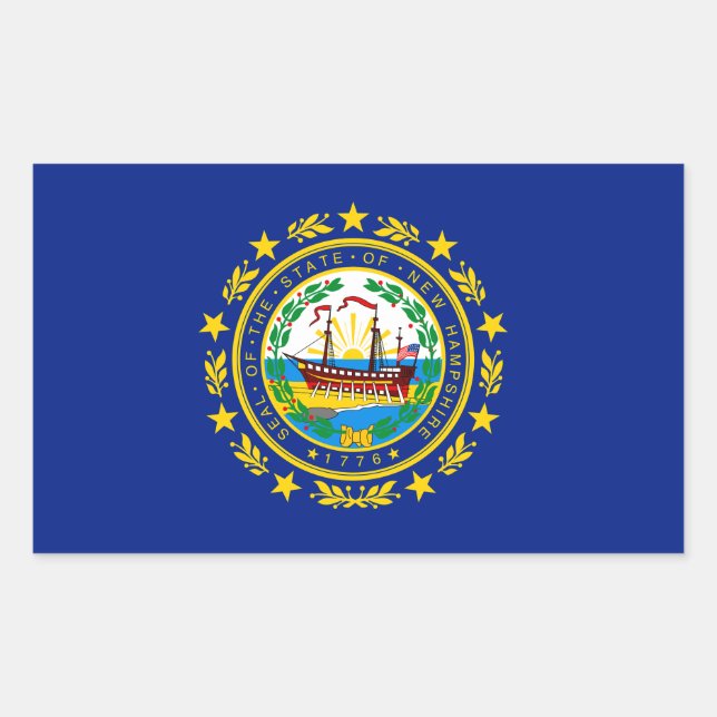 New Hampshire Flag Sticker (Front)