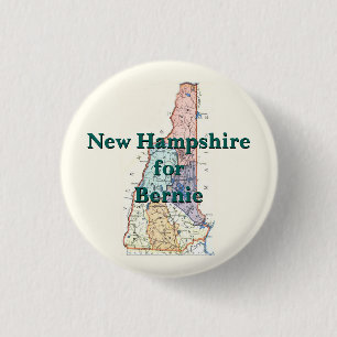 New Hampshire for Bernie 2016 1 Inch Round Button