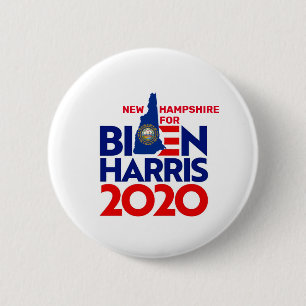 New Hampshire for Biden Harris 2020 2 Inch Round Button