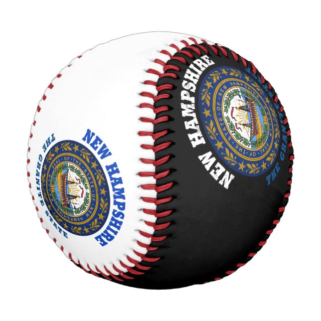 NEW HAMPSHIRE GRANITE STATE FLAG BASEBALL (Angled)