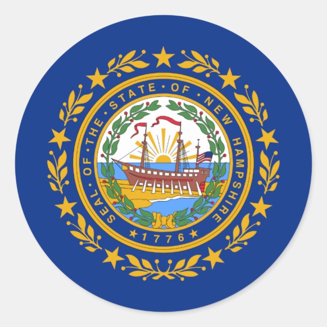 New Hampshire great seal stickers (Front)