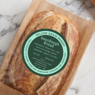 New Hampshire Green Cottage Sourdough Bread Label