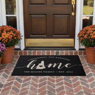 New Hampshire Home State Personalized Doormat