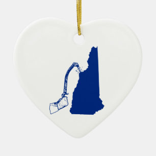 New Hampshire Ice Climbing Ceramic Ornament