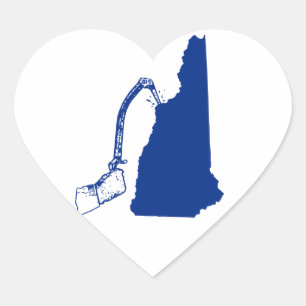 New Hampshire Ice Climbing Heart Sticker
