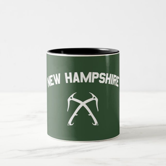 New Hampshire Ice Climbing Two-Tone Coffee Mug (Center)
