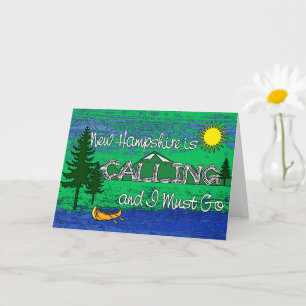 New Hampshire Is Calling Art Card