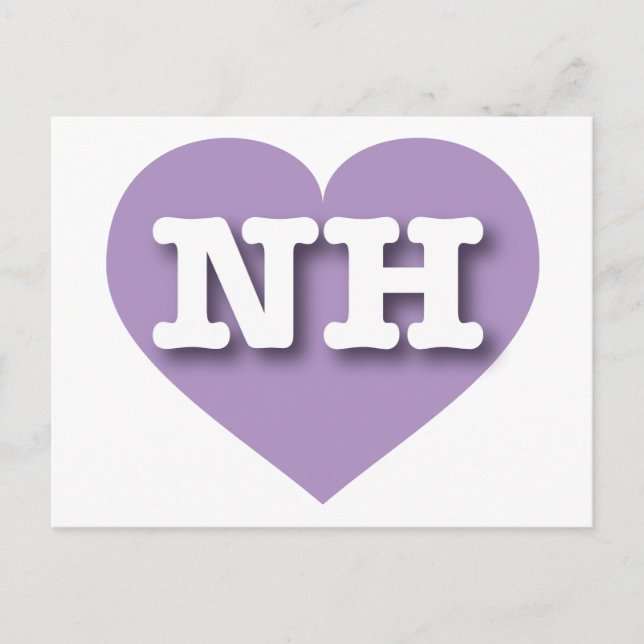 New Hampshire Lavender Heart - Big Love Postcard (Front)