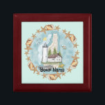 New Hampshire Lighthouse Gift Box<br><div class="desc">Shells New Hampshire Lighthouse gift box by ArtMuvz Illustration. Matching Lighthouse t-shirts, Light house gifts, lighthouses collector apparel. Lighthouse gifts are a great way to show someone you care, especially if they love the ocean, the coast, or lighthouses themselves. Lighthouses are iconic symbols of hope, guidance, and safety, and they...</div>