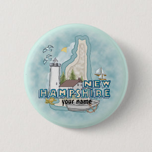 New Hampshire Lighthouse pin button