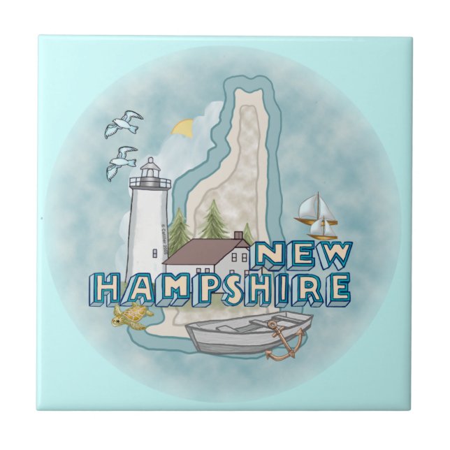 New Hampshire Lighthouse Tile (Front)