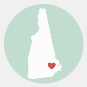 New Hampshire Love - Autocollant personnalisable