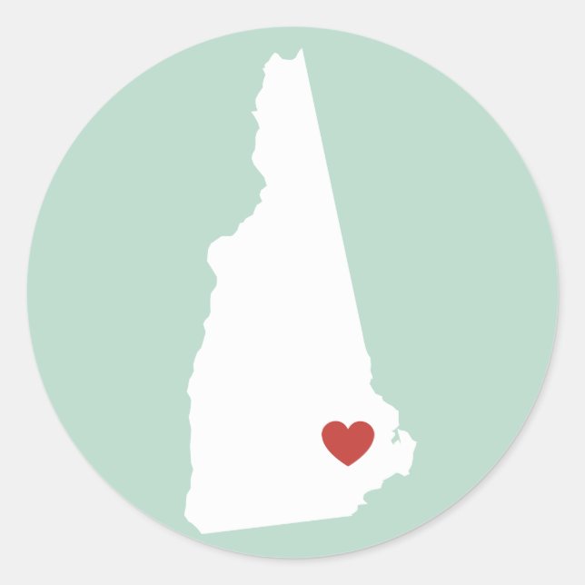 New Hampshire Love - Customizable Sticker (Front)