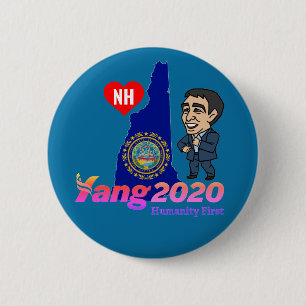 New Hampshire Loves Yang 2 Inch Round Button