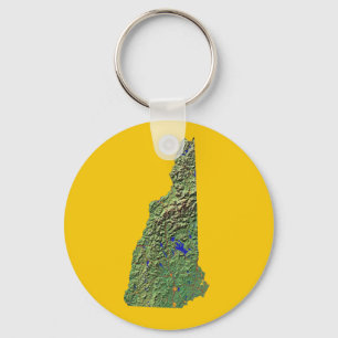 New Hampshire Map Keychain