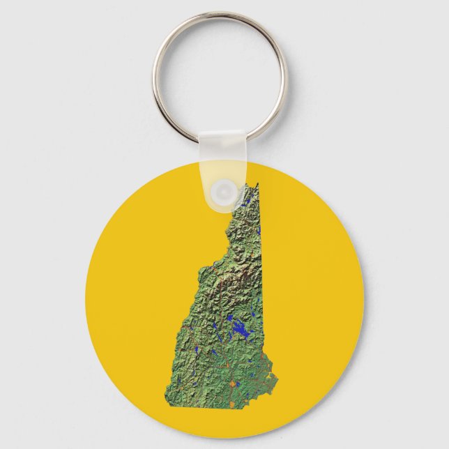 New Hampshire Map Keychain (Front)