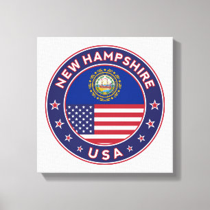 New Hampshire, New Hampshire canvas, poster Canvas Print