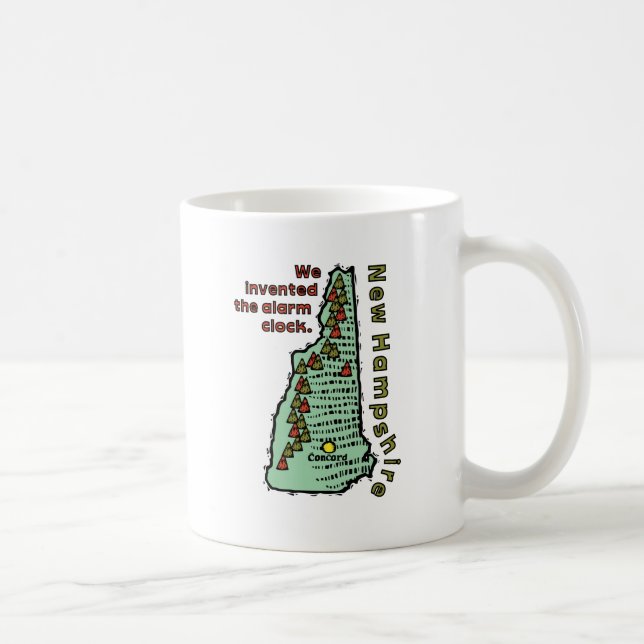New Hampshire NH Motto ~ We Invented The Alarm Coffee Mug (Right)