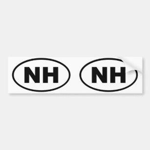 New Hampshire NH oval Bumper Sticker