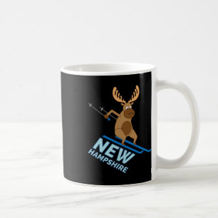 New Hampshire Nh Skiing Moose Winter Shirt  Coffee Mug