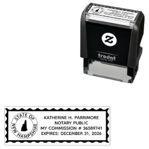 New Hampshire Notary Self Inking Rubber Stamp