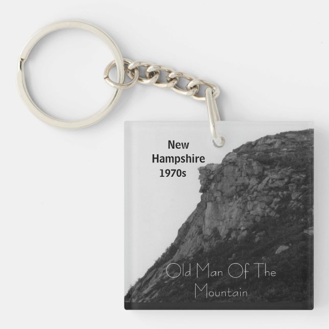 New Hampshire old man of the mountain  Keychain (Front)
