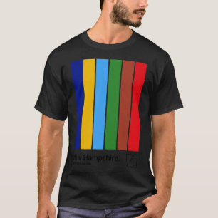 New Hampshire Original Flag Aesthetic Colours Desi T-Shirt