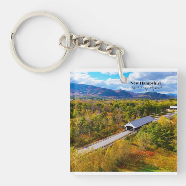 New Hampshire Plymouth Smith Bridge Keychain (Front)