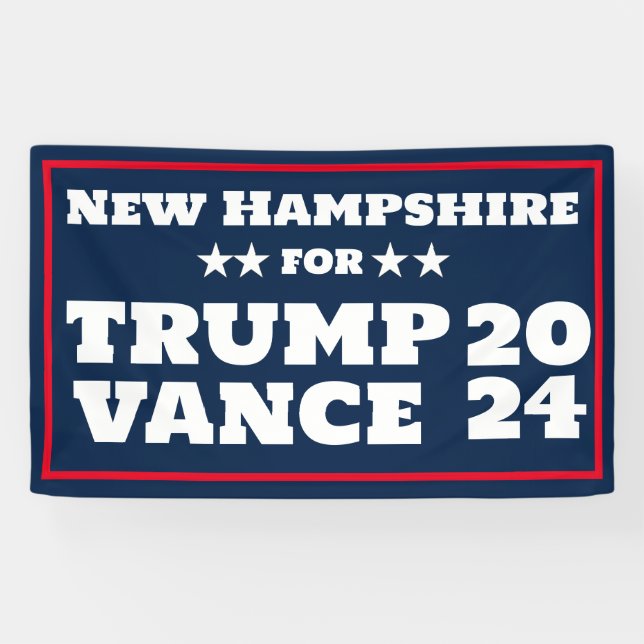 New Hampshire pour la bannière Trump Vance 2024 (Horizontal)