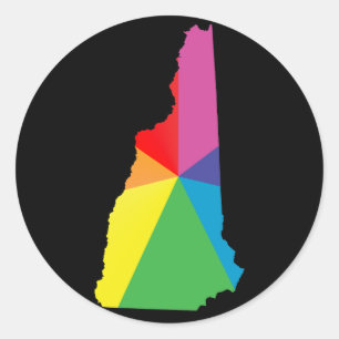 new hampshire pride. classic round sticker