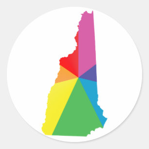 new hampshire pride. classic round sticker