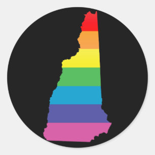 new hampshire pride. classic round sticker