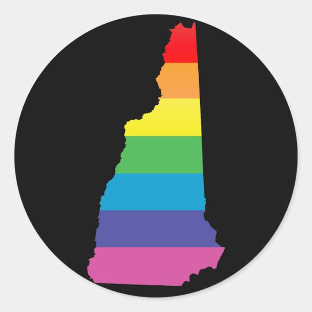 new hampshire pride. classic round sticker (Front)