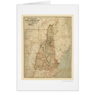 New Hampshire Railroad Map 1894