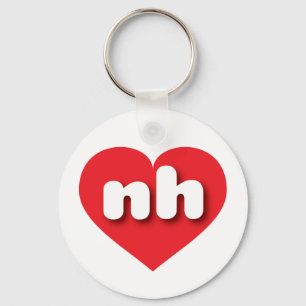 New Hampshire red heart - mini love Keychain