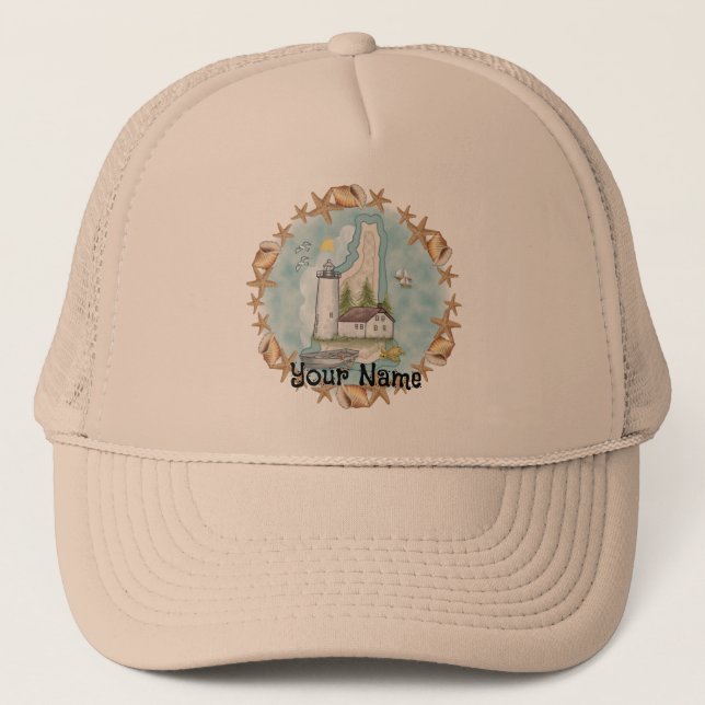 New Hampshire Shells Lighthouse  hat (Front)