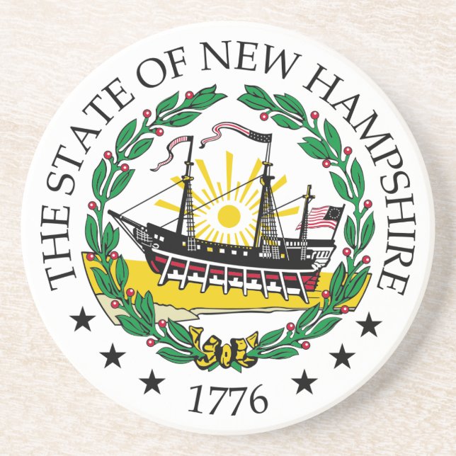 New Hampshire sign Coaster (Front)