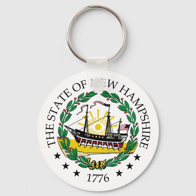 New Hampshire sign Keychain (Front)