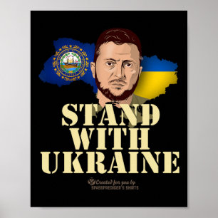 New Hampshire Stand With Ukraine Zelenskyy New Ham Poster