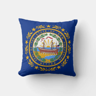 New Hampshire State Flag American MoJo Pillow