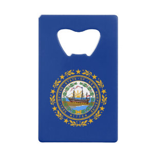 New Hampshire State Flag Credit Card Bottle Opener