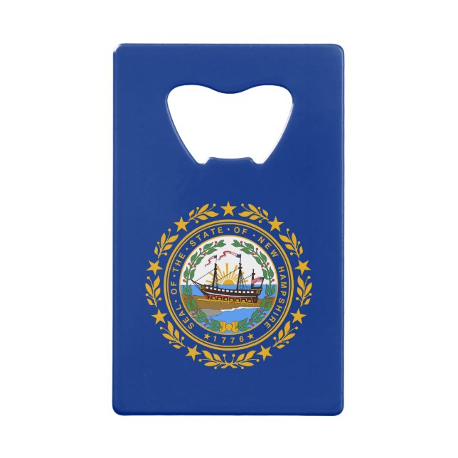 New Hampshire State Flag Credit Card Bottle Opener (Front)