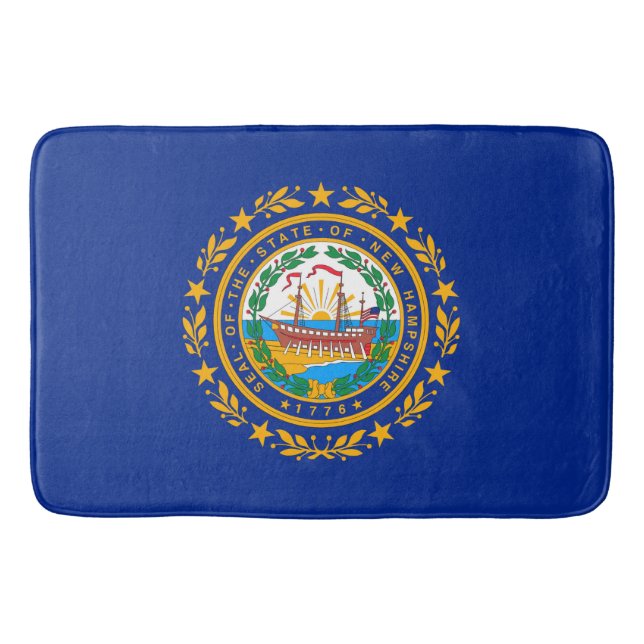 New Hampshire State Flag Design Bath Mat (Front)