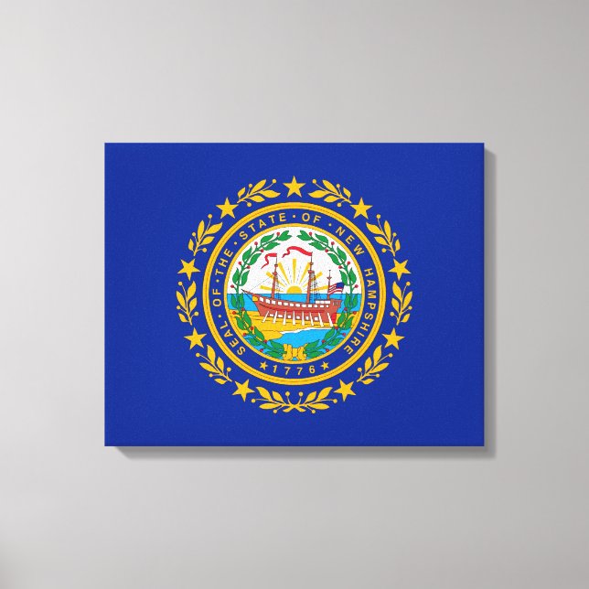 New Hampshire State Flag Design Canvas Print (Front)
