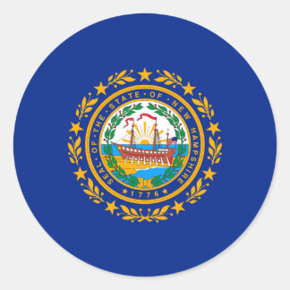 New Hampshire State Flag Design Classic Round Sticker